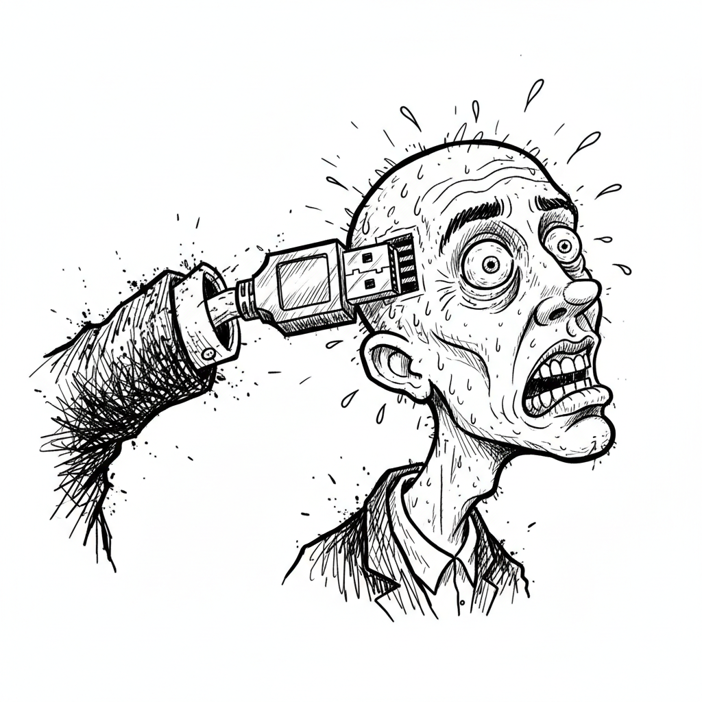 Satirical sketch for this article