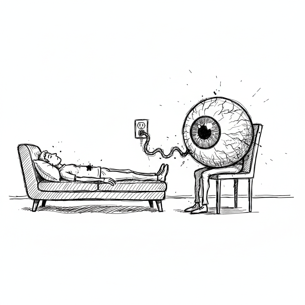 Satirical sketch for this article