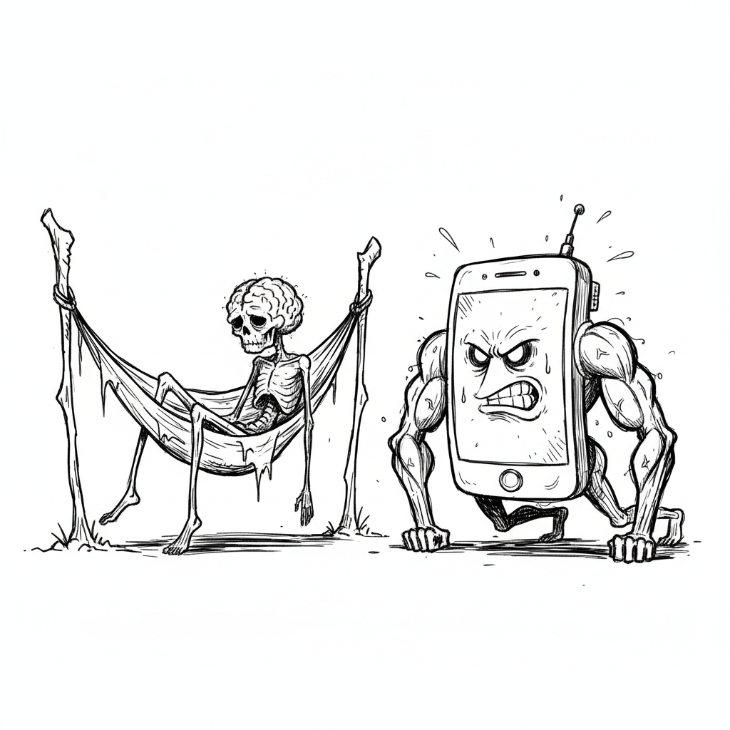 Satirical sketch for this article
