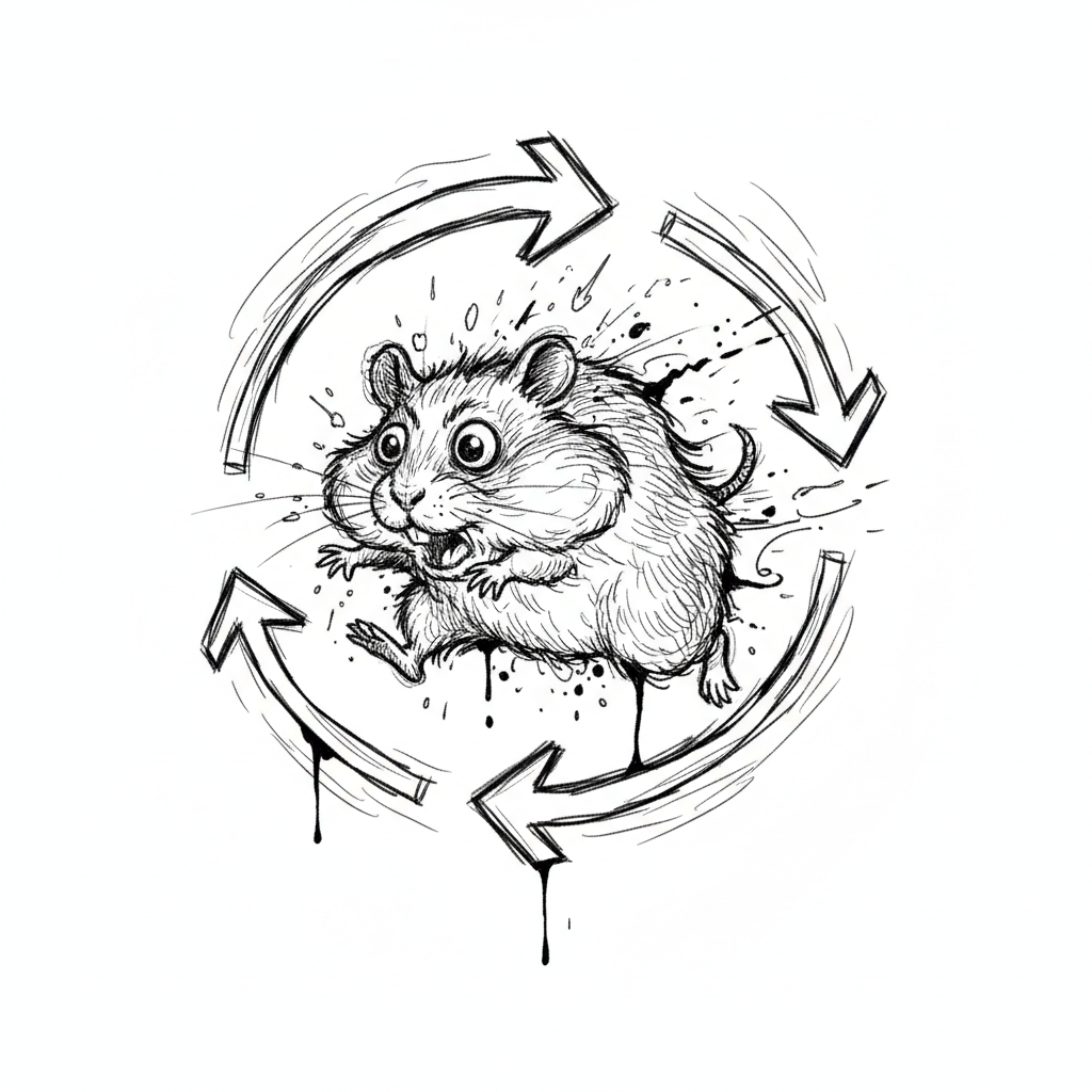 Satirical sketch for this article