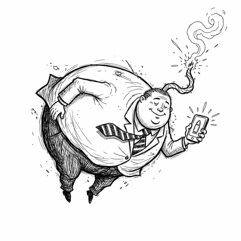 Satirical sketch for this article