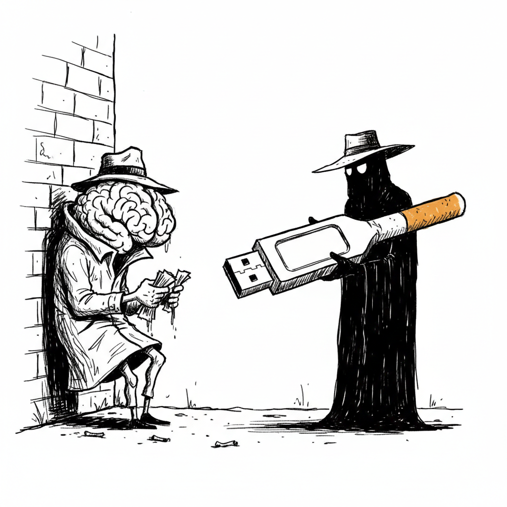 Satirical sketch for this article