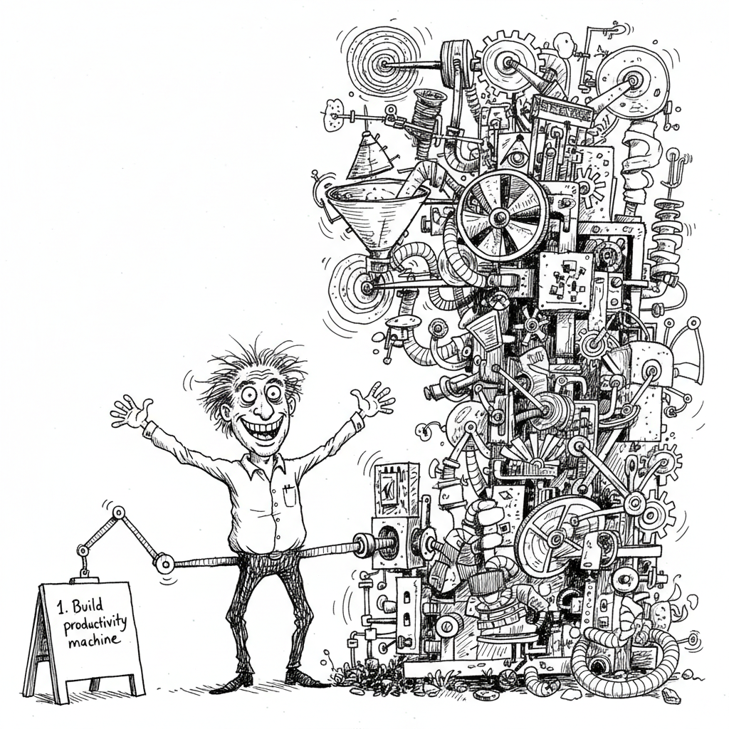 Satirical sketch for this article