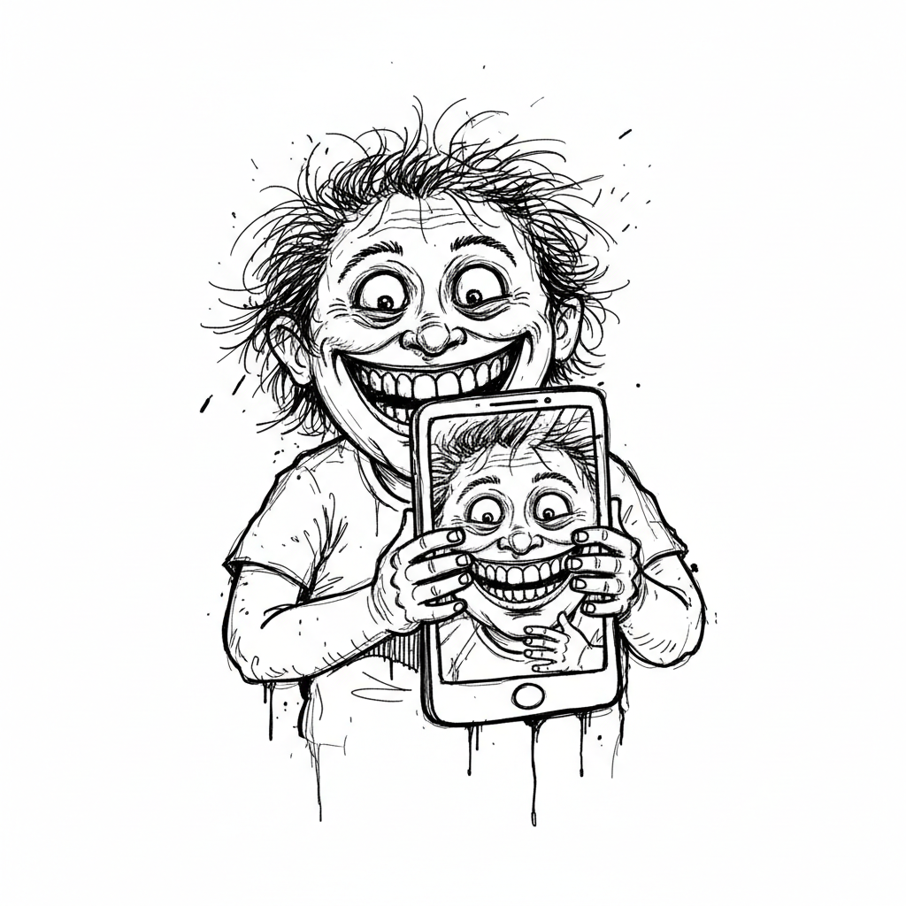 Satirical sketch for this article