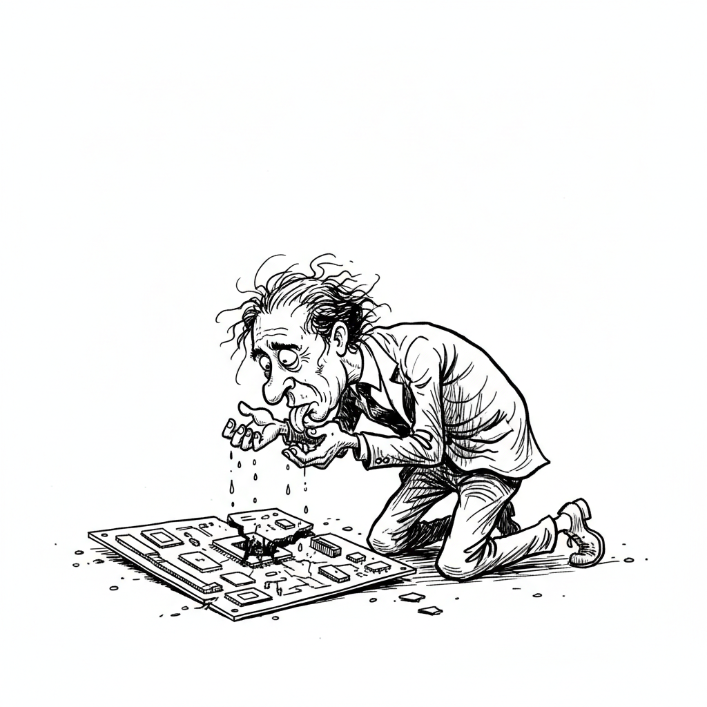 Satirical sketch for this article