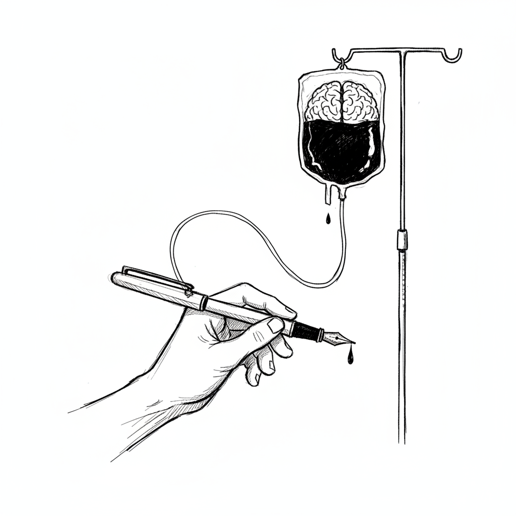 Satirical sketch for this article