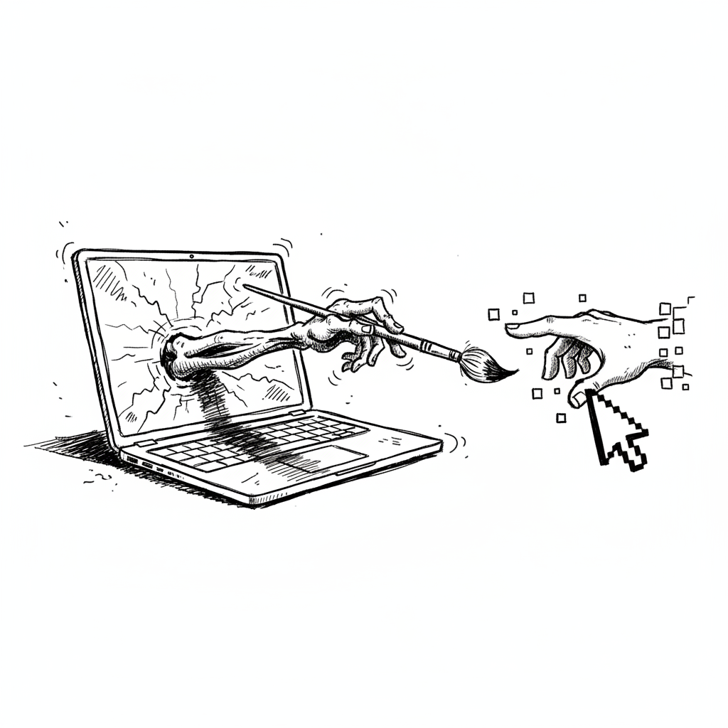 Satirical sketch for this article