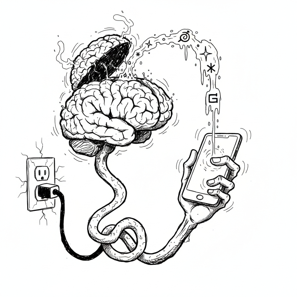 Satirical sketch for this article