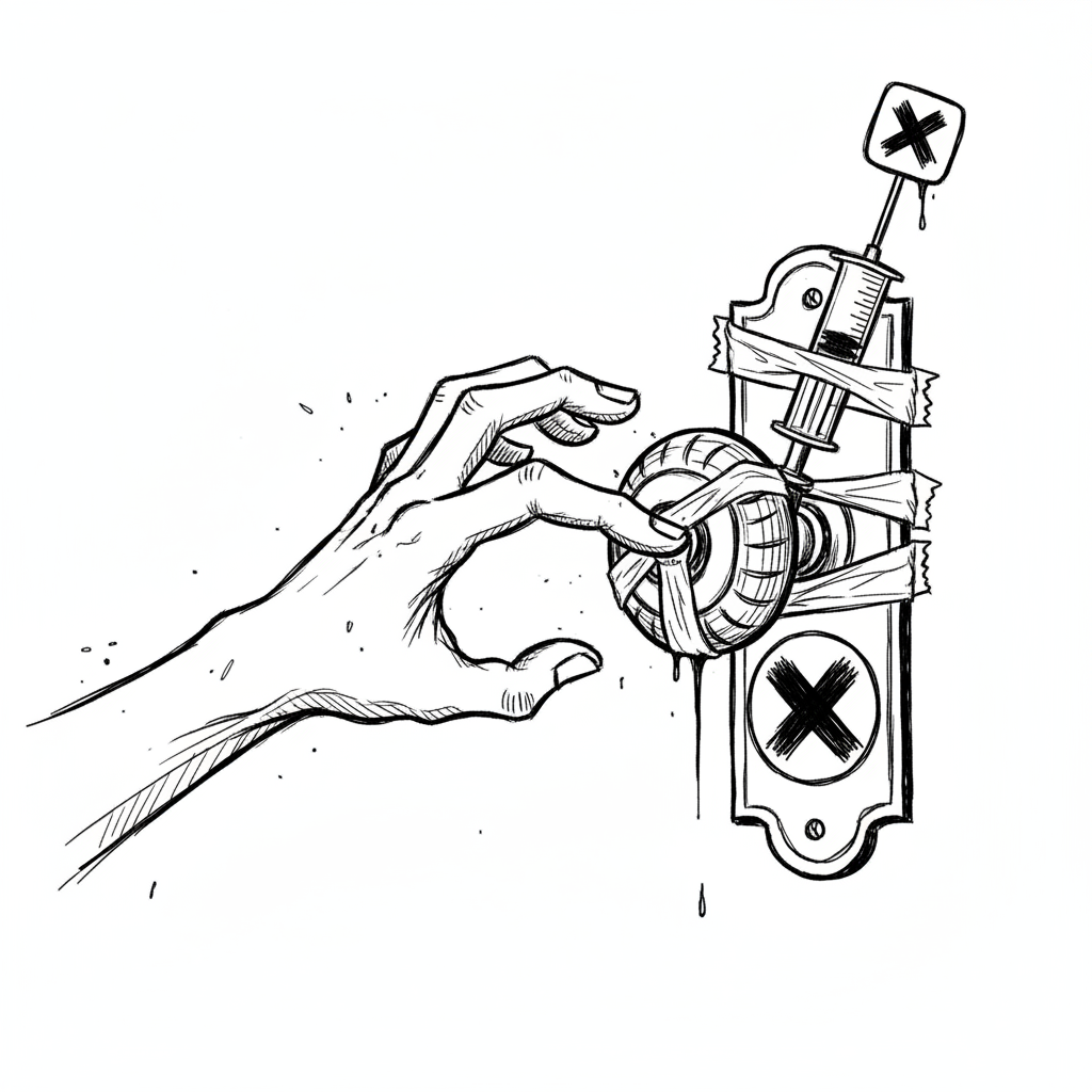 Satirical sketch for this article