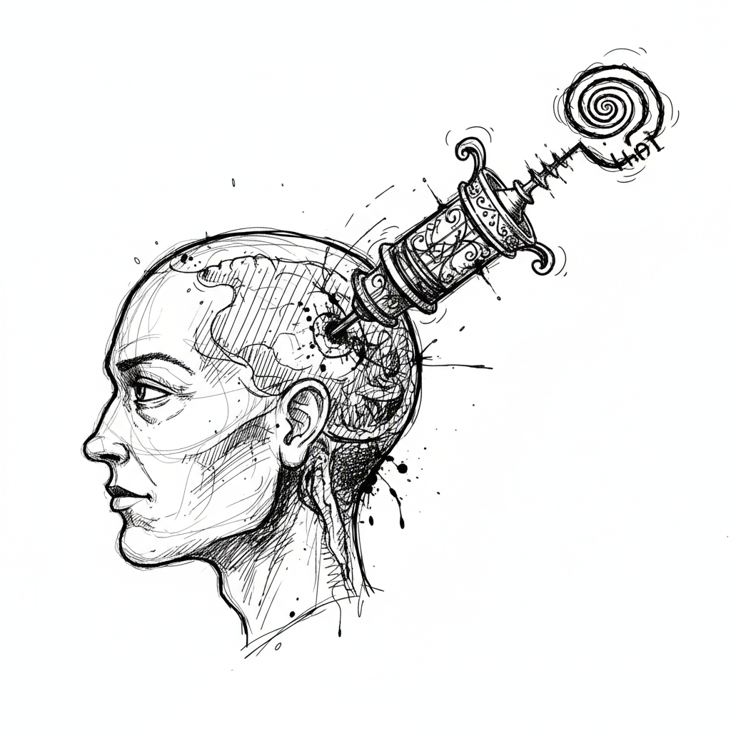 Satirical sketch for this article