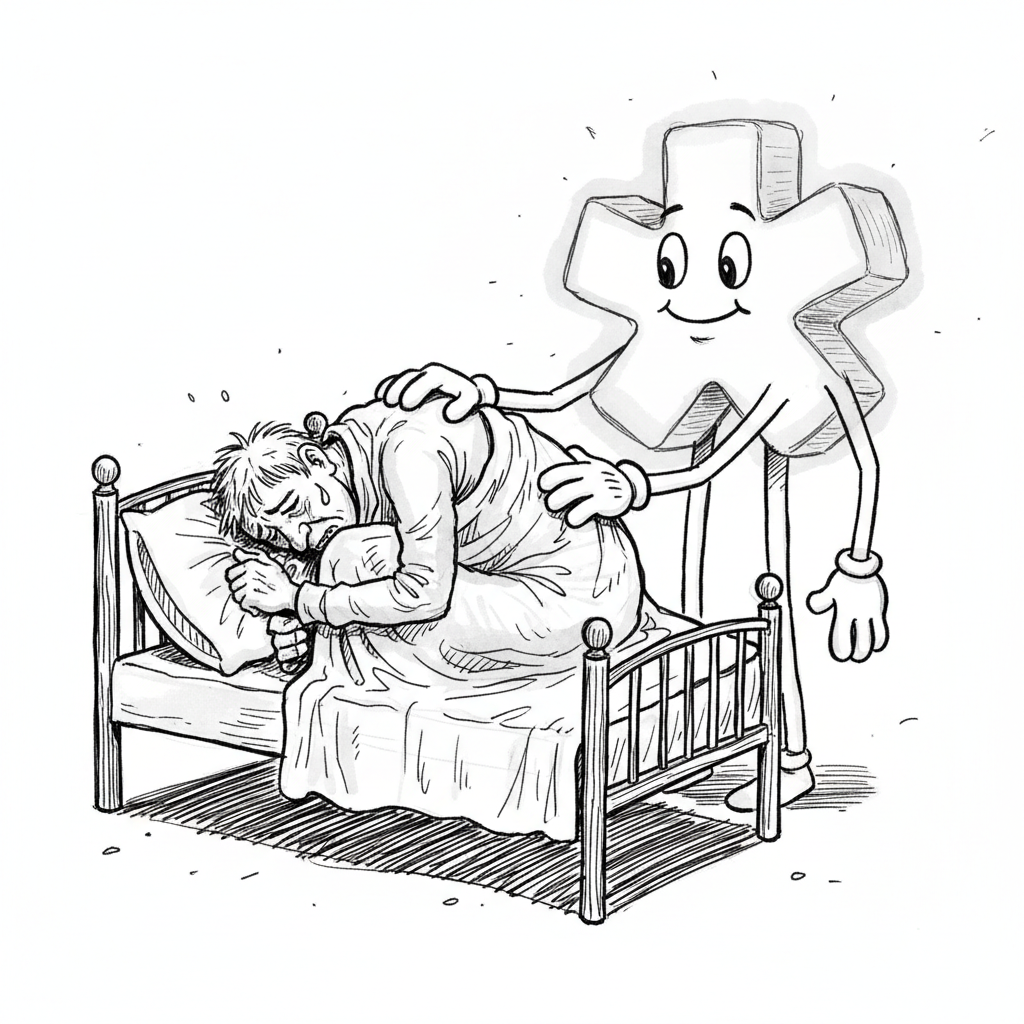 Croquis satirique de l'article