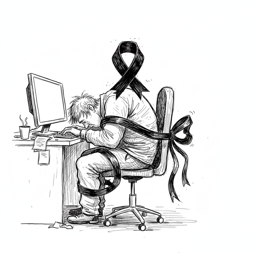 Satirical sketch for this article