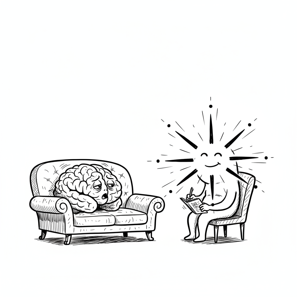 Croquis satirique de l'article