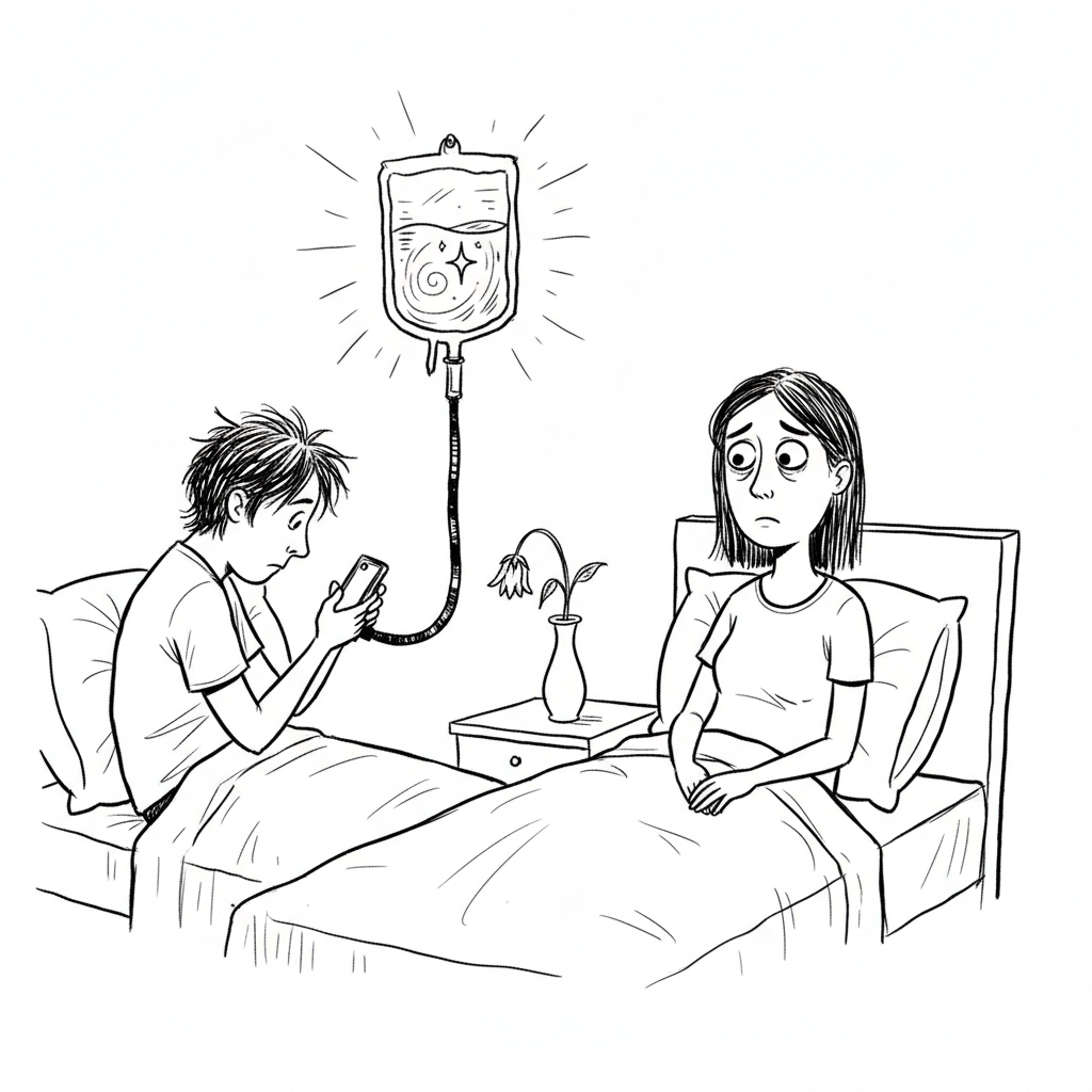 Satirical sketch for this article