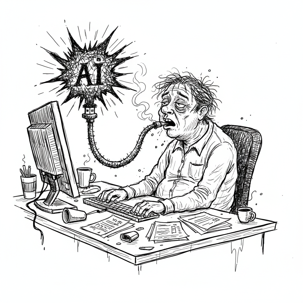 Satirical sketch for this article
