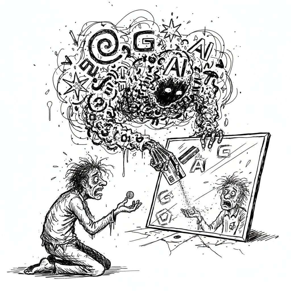 Satirical sketch for this article