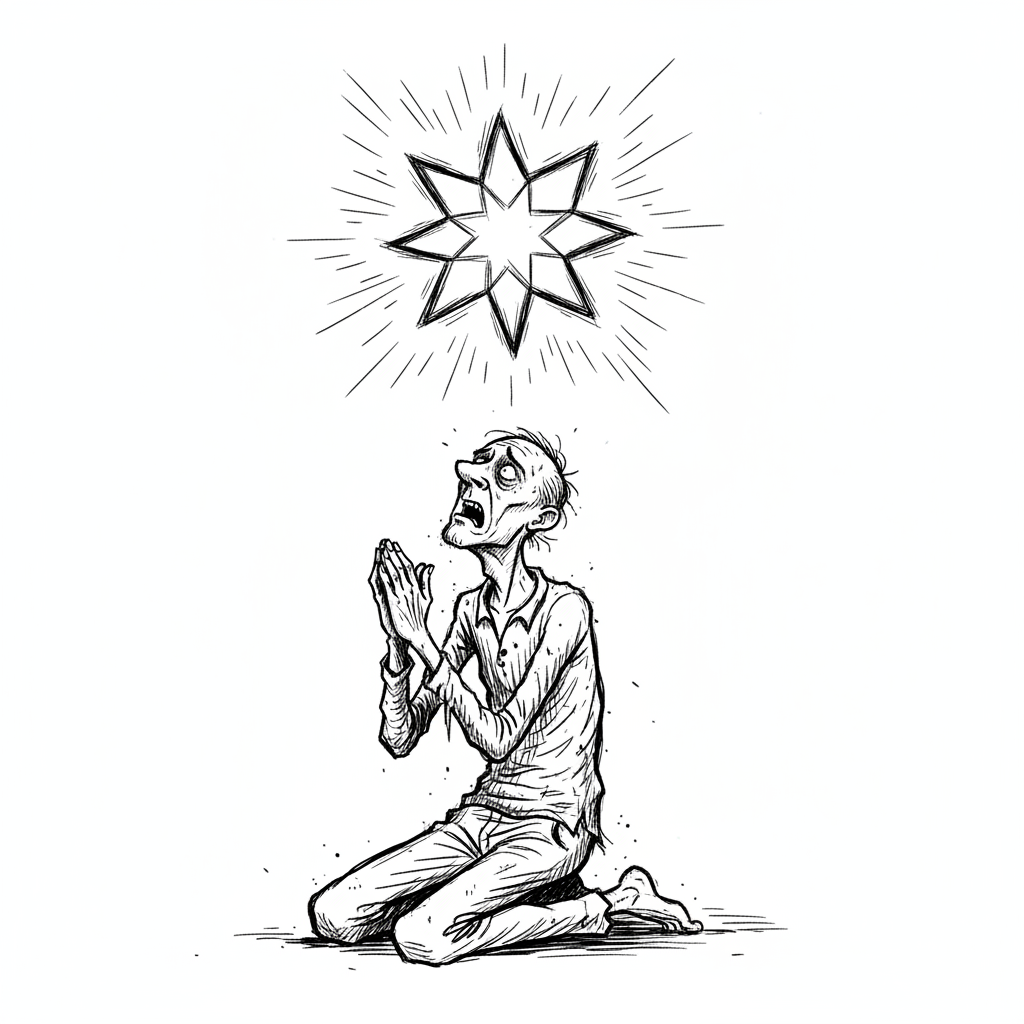 Satirical sketch for this article