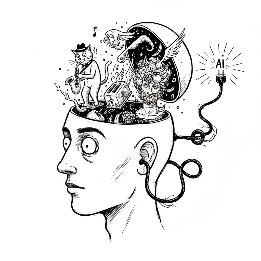 Satirical sketch for this article