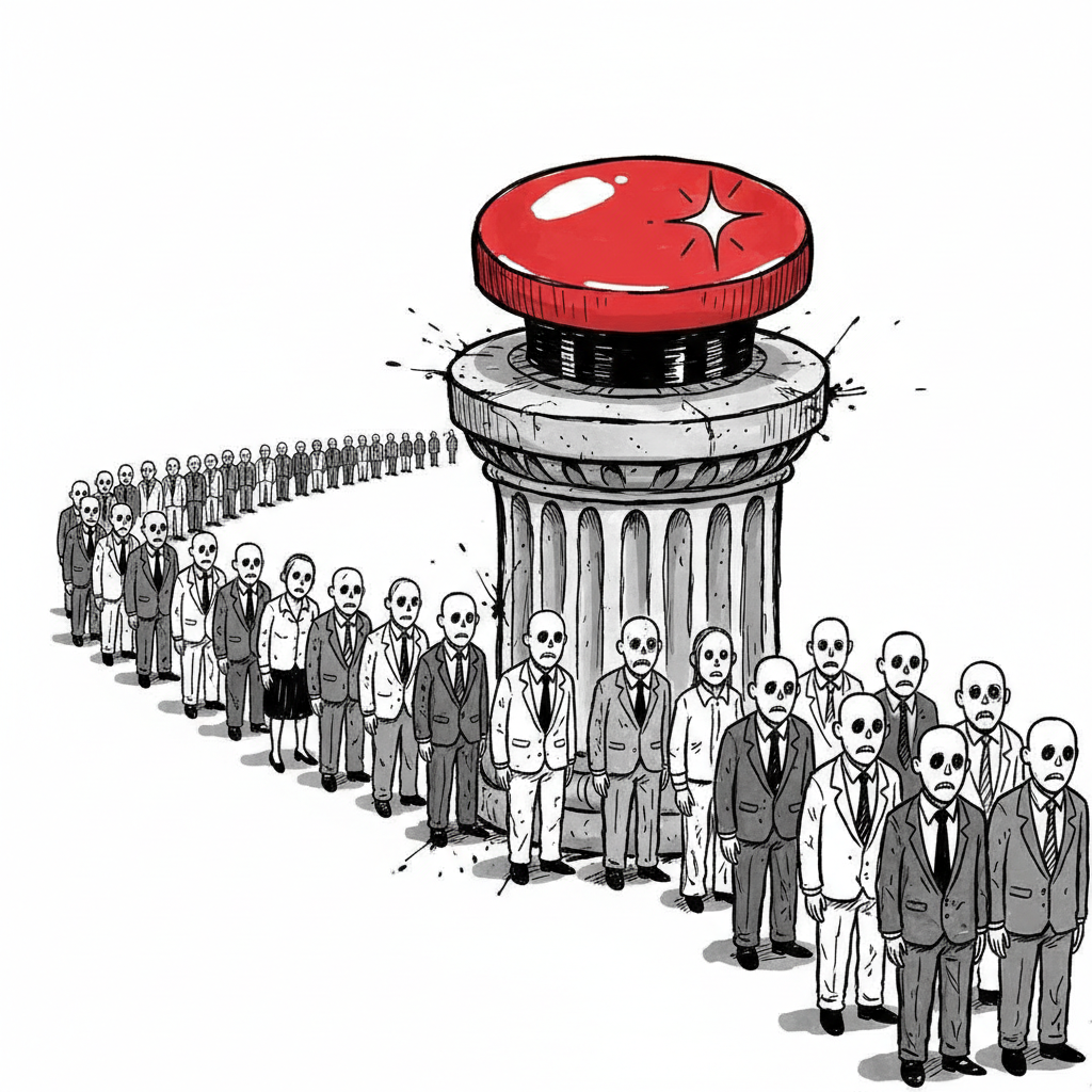 Satirical sketch for this article