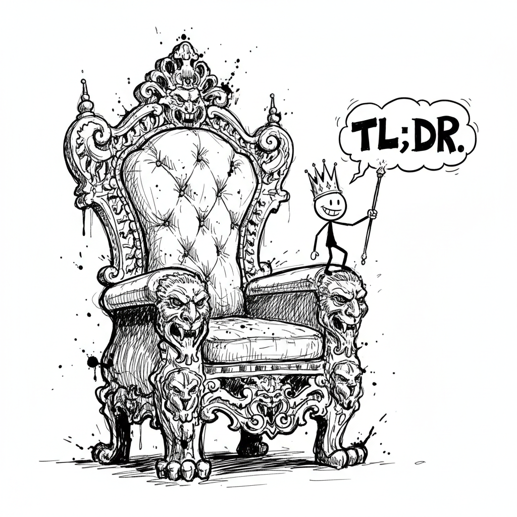 Satirical sketch for this article