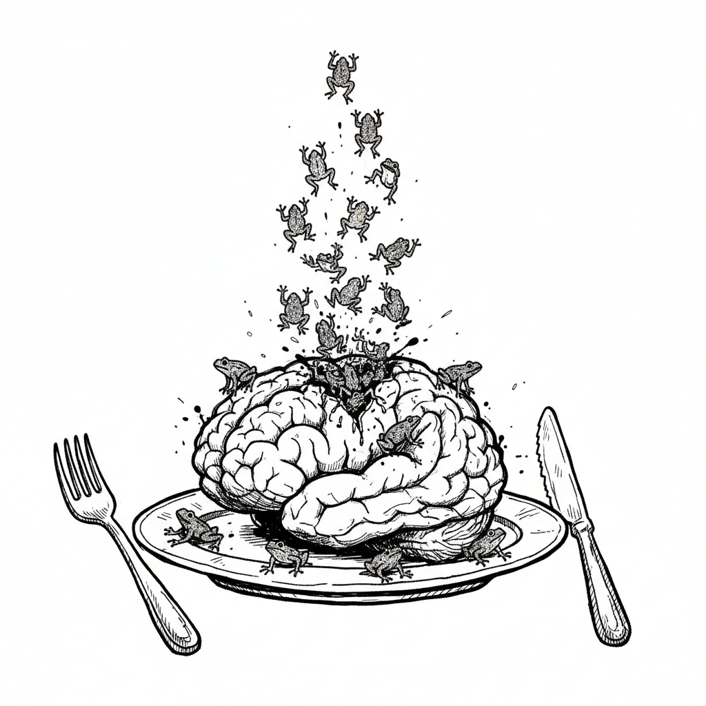 Satirical sketch for this article