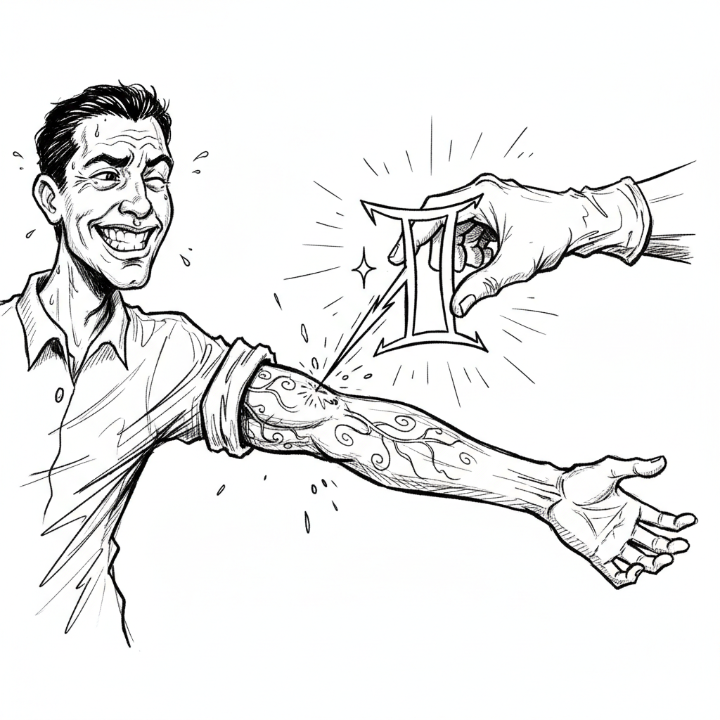 Satirical sketch for this article
