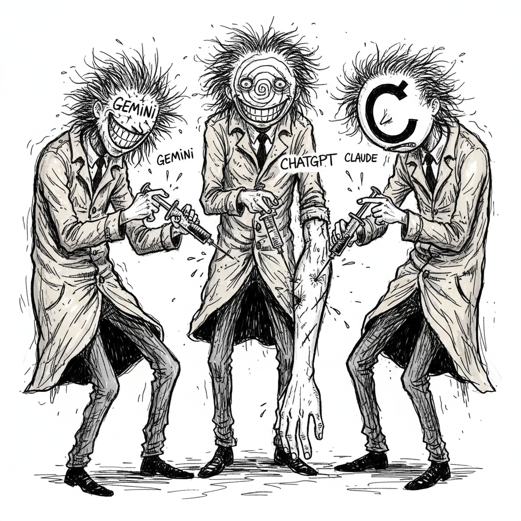 Satirical sketch for this article