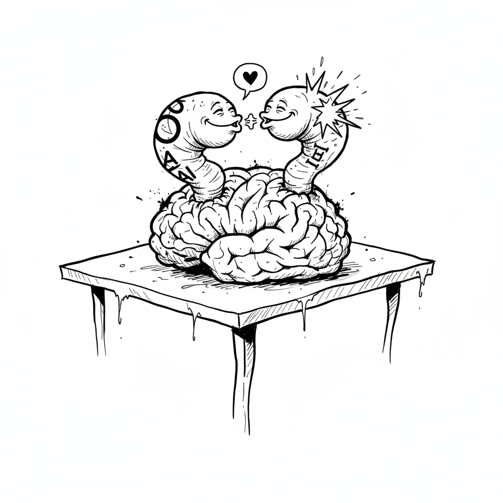 Satirical sketch for this article