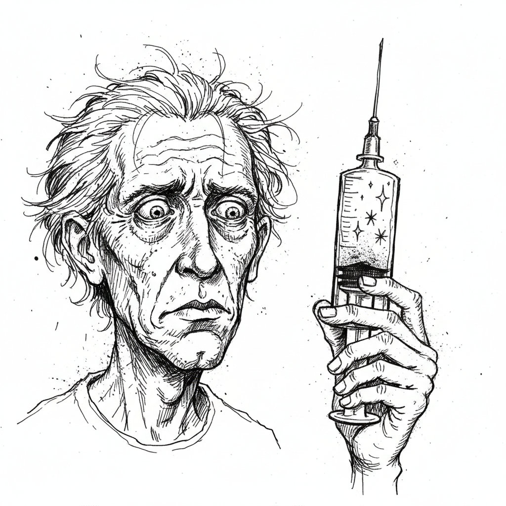 Satirical sketch for this article