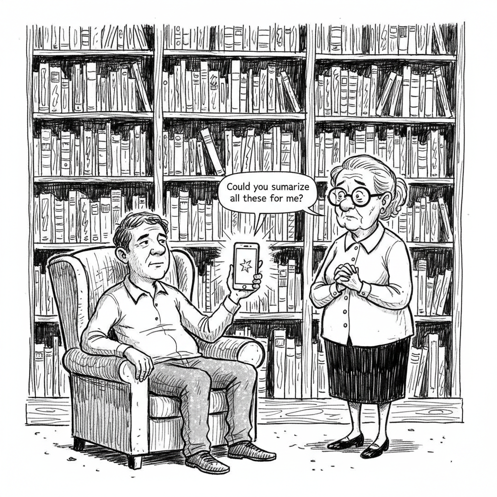 Satirical sketch for this article