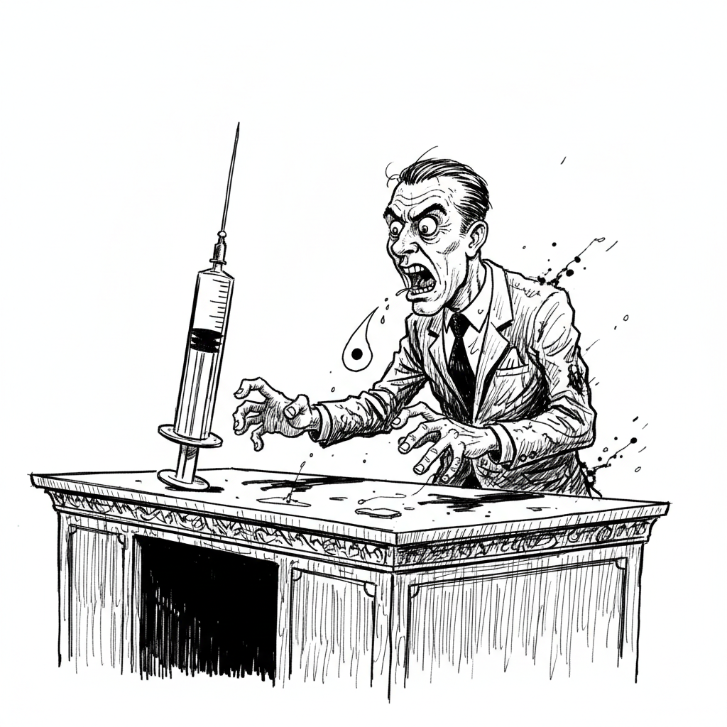 Satirical sketch for this article