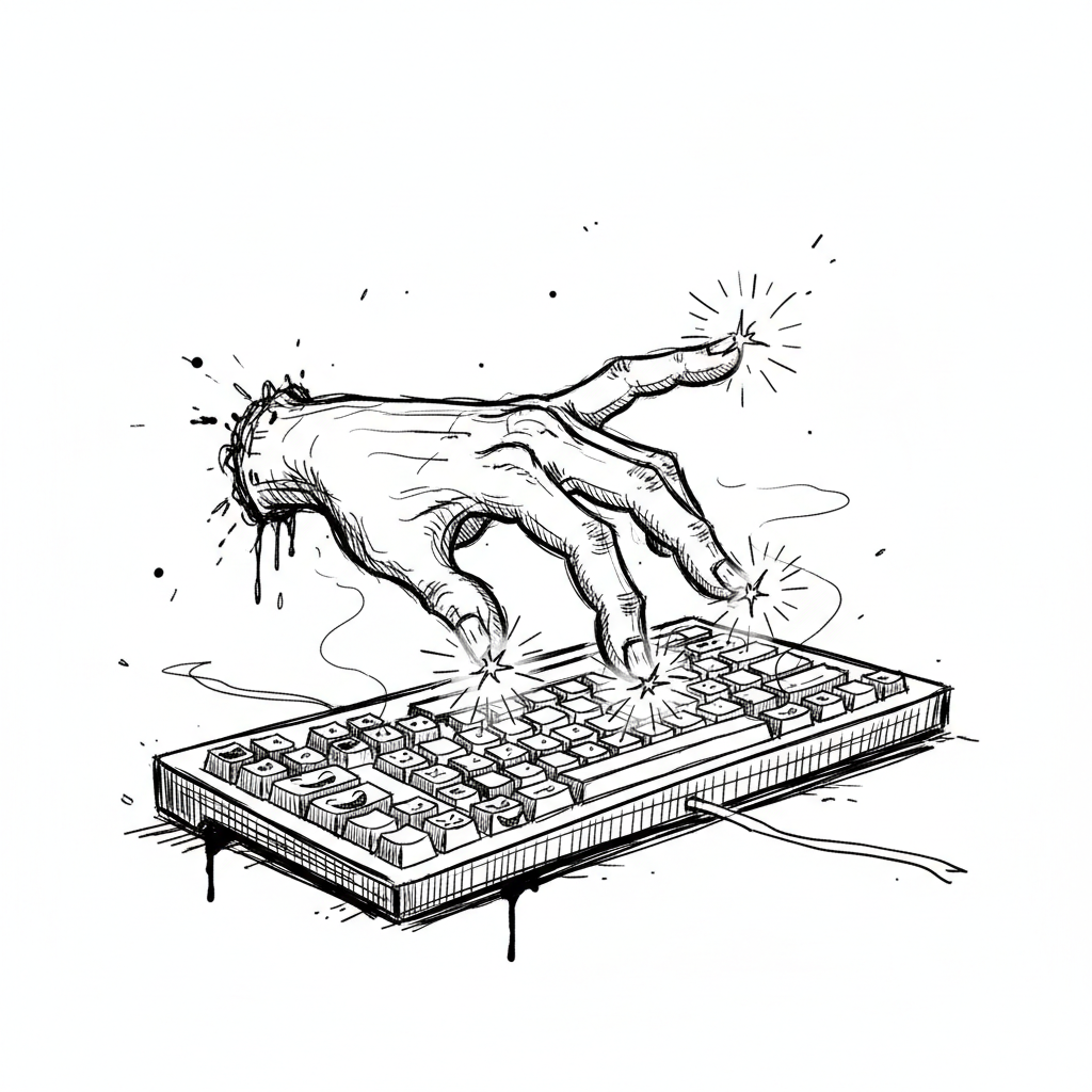 Satirical sketch for this article