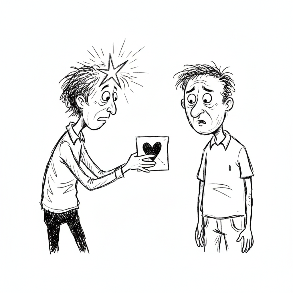 Satirical sketch for this article