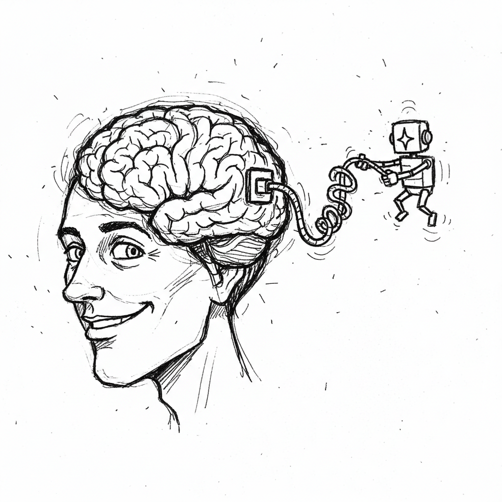 Satirical sketch for this article