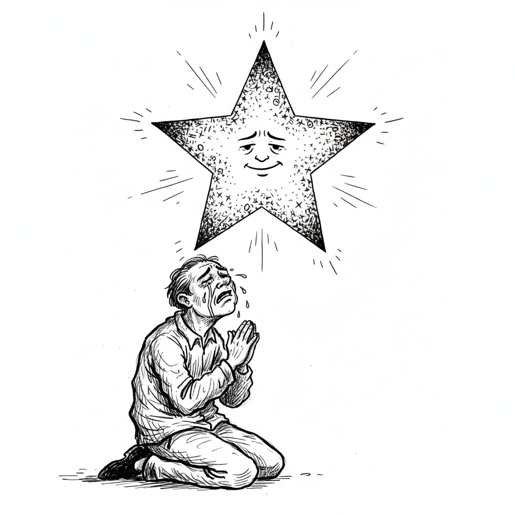 Satirical sketch for this article