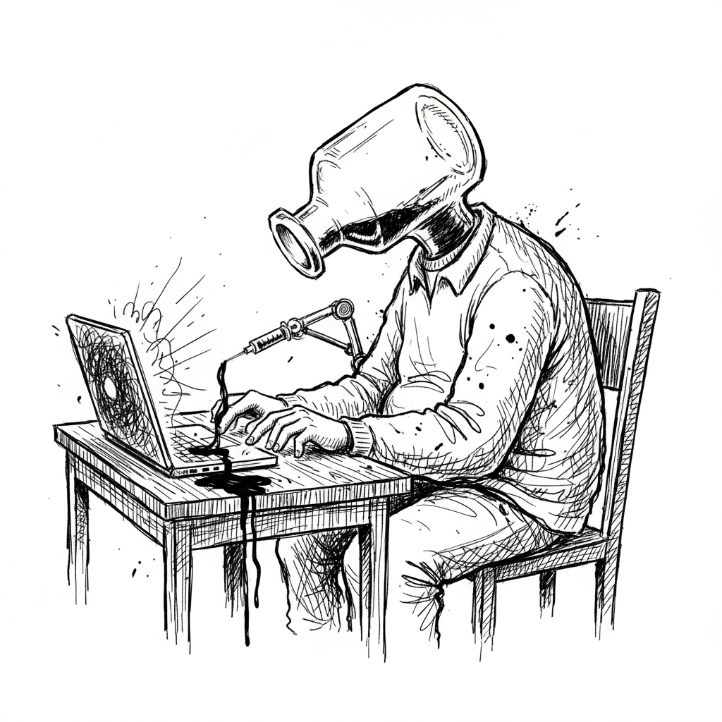 Satirical sketch for this article