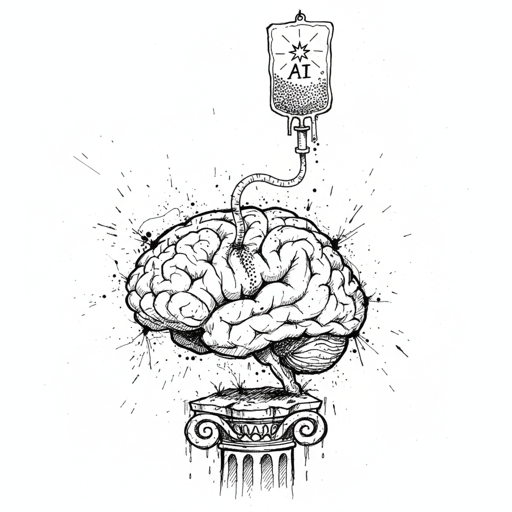 Satirical sketch for this article