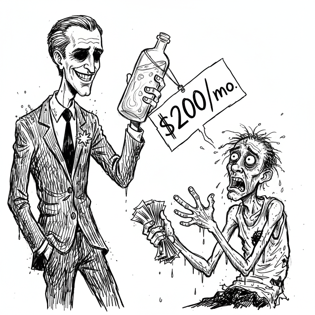 Satirical sketch for this article