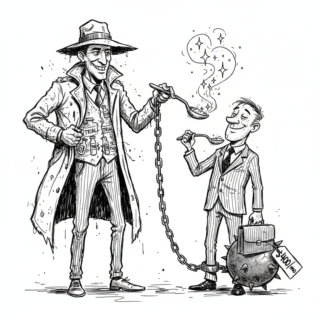 Satirical sketch for this article