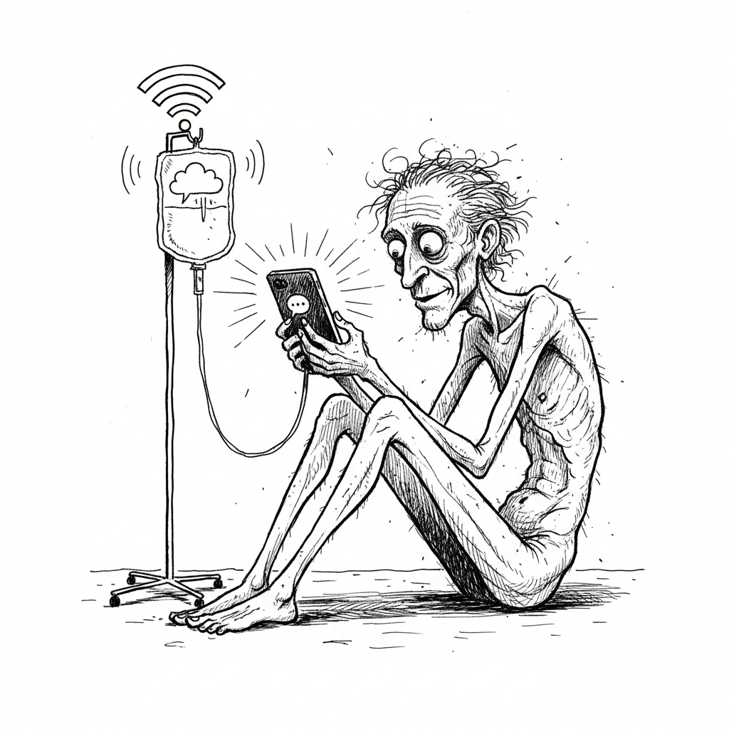 Satirical sketch for this article