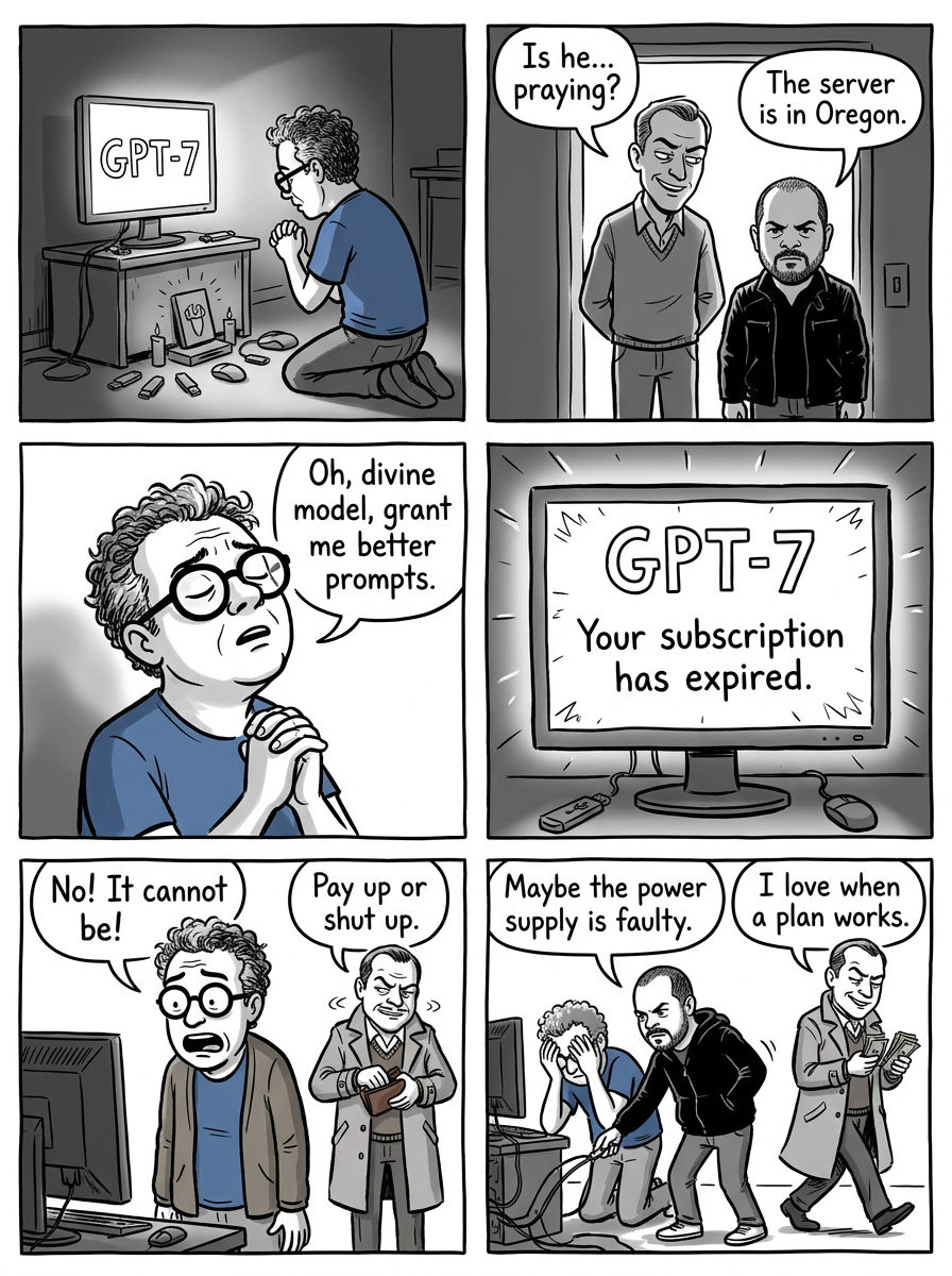 Mini comic strip for this article